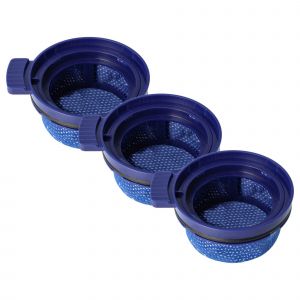 Vhbw 3x Filtre compatible avec Samsung VS20C95D2TK/WD, VS20C95EFTB/WD, VS20C95E4TB/WD, VS20C95D4TK/WD aspirateur - filtre de sortie d'air, bleu