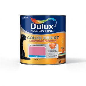 Dulux Valentine Peinture mate Color Resist - murs et boiseries - 1L - ultra rose - Peinture rose, violette