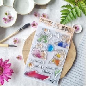 Tampons transparents 10 x 15 cm Les chatons yoga