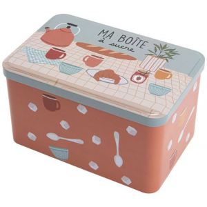 Amadeus Boîte à sucres en morceaux en métal avec imprimés Multicolore
