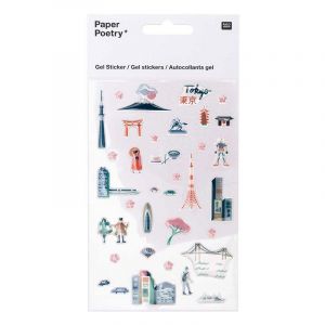 Rico Design Stickers en gel transparent cities Tokyo