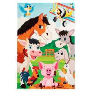 Deladeco Tapis multicolore pour enfant rectangle Elliot 120x170 Multicolore