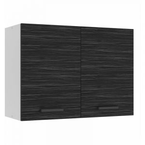 Meuble Haut Cuisine SG80 i Meubles de Cuisine - Mural, Rangements, 2 Portes i Taille: 29,6 x 80 x 58 cm i Armoire Murale avec Poignée en Métal i