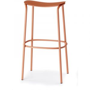 Scab Tabouret design, Tabouret design indoor / outdoor Trick - 75 cm Terracotta en Metal design