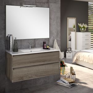 -10% - Cosyneo - Meuble de salle de bain 100cm - IRIS