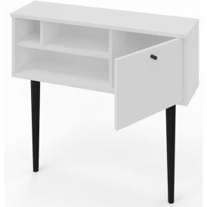 Console blanche DOTTI pour meuble étagère de couloir