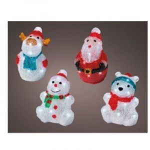 Kaemingk Figure Led En Acrylique Pour Int&eacute;rieur 13x10x16cm 16 Leds Mod&egrave;les Assortis.