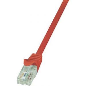 Logilink CP2014U - Câble réseau RJ45 CAT 6 U / UTP 0,25 m Rouge