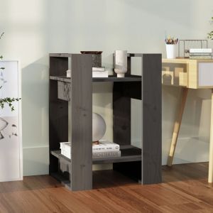 VidaXL Bibliothèque/Séparateur de pièce Gris 41x35x57 cm Pin solide