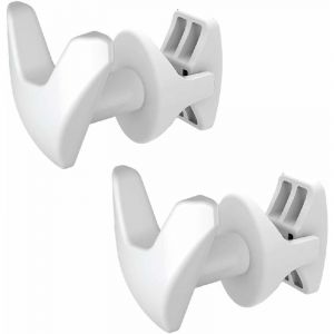 Image de LH - Paire de Handy Vip Tubes Ronds - Pat&egrave;res, Se fixe directement sur le radiateur s&egrave;che-serviettes - Blanc