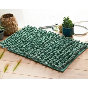 Tapis de bain vert en polyester CHENIDOUX