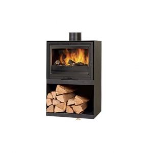 Godin Poêle bois bûche Clairvoy 7Kw - Noir mat - 411104