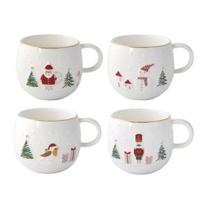 Easy life Let It Snow Mug 40 Cl En Porcelaine Motif En Relief - Pozzi Milano Spa