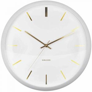 Present time Horloge Globe Design Armando Breeveld Blanc