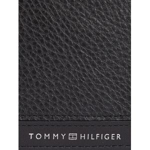 Tommy Hilfiger Th Central Mini CC, Accessoire de Voyage -Portefeuille à Double pli Homme, Noir, Taille Unique