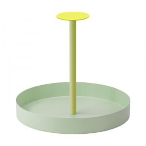 Remember Plateau et poignée en métal vert D28cm
