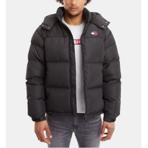 Tommy Jeans Doudoune courte droite matelassée capuche Noir - Couleur Noir - Taille XXL