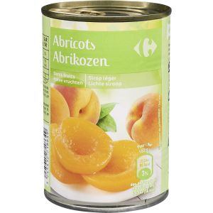 Image de Carrefour Fruits Au Sirop Demi Abricots - La Boite De 240g Net Égoutté