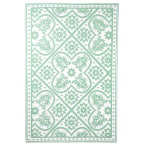 Esschert design Tapis d'extérieur 182x122 cm Tuiles Vert et blanc