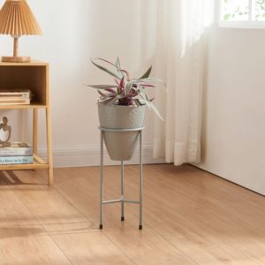 Porte-plantes Asten 41 x 16 cm gris [en.casa]