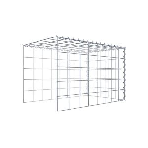 Gabion monté type 4 80 cm x 50 cm x 50 cm (L x H x P), maille 10 cm x 10 cm, spirale
