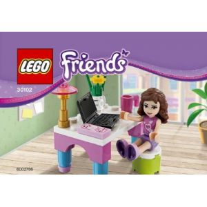 Lego 30102 - Friends : Olivia bureau avec ordinateur portable