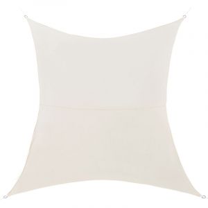 Voile d'Ombrage Toile d'Ombrage Toile de Protection Polyester Polyuréthane Quadrilatéral Beige 3x4 m