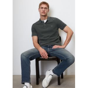 Marc O'Polo Polo de coupe ajustée à manches courtes en maille piquée - Couleur noir - Taille Xxl