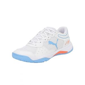 Puma Homme Solarsmash RCT Chaussure de Football, Blanc Black Team Light Blue, 39 EU