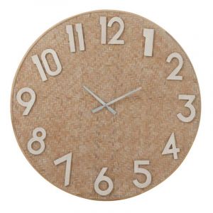 Prix Horloge Murale Design Rotin 90cm Naturel