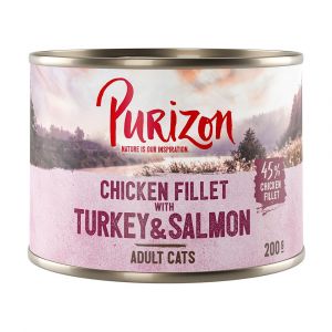 Purizon 6x200g Adult filet de poulet, saumon, agneau - Pâtée pour chat