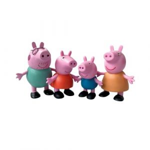 Comansi Lot de 4 Figurines Peppa Pig Peppa, George, Mama et Papa