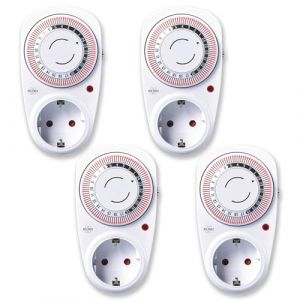 Elro TI1500-4 Minuterie/minuterie m&eacute;canique | Compact | 15 Minutes de Temps de Commutation | Jusqu'&agrave; 3600W | Int&eacute;rieur