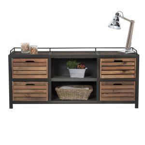 Image de Rendez Vous Déco Buffet Aban 2 niches 4 tiroirs