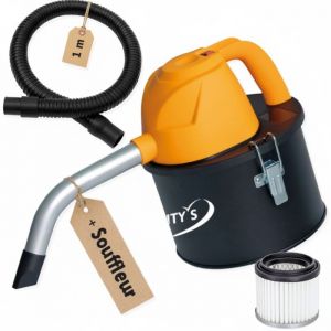 Aspirateur à cendres 600W avec soufflerie - Cuve acier 4L - Ø 23 x H. 23 cm
