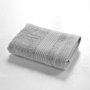 Serviette de Toilette 50 x 90 Cm Gris Perle, 100% Coton, Tendresse