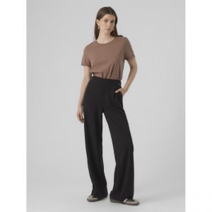 Vero Moda Bestseller A/S Vmlivanaya HR Wide Pant Noos Pantalons, Schwarz, L x 30L Femme