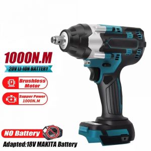 Cle a choc electrique sans brosse 1000N. m, 1/2 ' Outil electrique a cle sans fil pour batterie Machita 18V