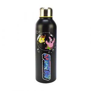 Bouteille en acier inoxydable Bob l'éponge, 700 ml, Bob l'éponge et Patrick soufflant des bulles, article officiel, idée cadeau idéale