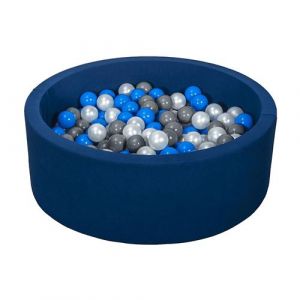 Piscine à balles + 300 balles perle bleu gris