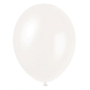 Image de Unique Party 56871 - Paquet de 50 Ballons Nacrés en Latex - 30 cm - Blanc Irisé