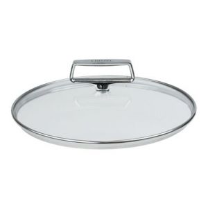 Cristel Couvercle en verre bombé Castel'Pro fixe Blanc - Couleur Blanc - Taille Ø 18 cm