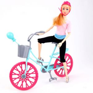 Melody Poupée Qui Fait du Vélo City - Poupée Mannequin - 126648 - Rose - Plastique - Figurine - Doll - Jouet Enfant - Anniversaire - À Partir de 3 Ans