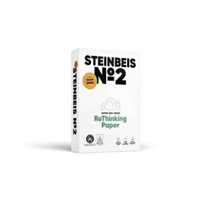 Ramette de papier 100% recycl&eacute; STEINBEIS N&deg;2 TRENDWHITE, teinte naturelle, 80g, A4
