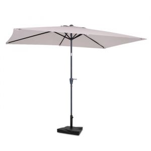 Parasol Rapallo 200x300cm - Premium parasol - Beige Pied en béton inclus 20 kg