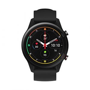 Xiaomi Mi Watch, Montre Connectée Homme Femmes, Écran 1,39" AMOLED, GPS, Moniteur de fréquence Cardiaque, Mesure du Niveau d'oxygène dans Le Sang, 117 Modes d'entraînement, 5 ATM, Noir