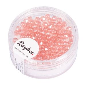 Rayher Hobby 14202258 Perles en Verre Diamètre 3 mm
