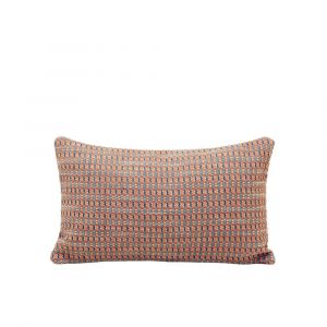 Housse de coussin en Jacquard texturé et graphique Orange