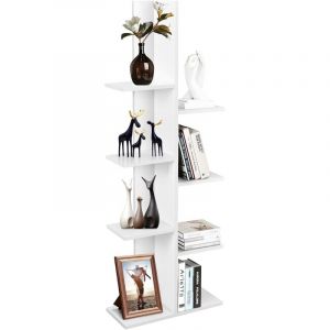 Costway - Biblioth&egrave;que Forme Arbre &agrave; 8 Niveaux, &Eacute;tag&egrave;re de Rangement pour Enfants/Adultes, Pr&eacute;sentoir Multifonctionnel pour cd, Albums, Livres,