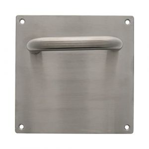 Amig - Poign&eacute;e de Porte d'Int&eacute;rieur en Acier Inoxydable 18/8 | Plaque Carr&eacute;e 180x180 mm, Carr&eacute; de 8 mm | Robuste et R&eacute;sistante &agrave; la Corrosion | Confort et Fonctionnalit&eacute;, Multicolore, Acier Inoxydable